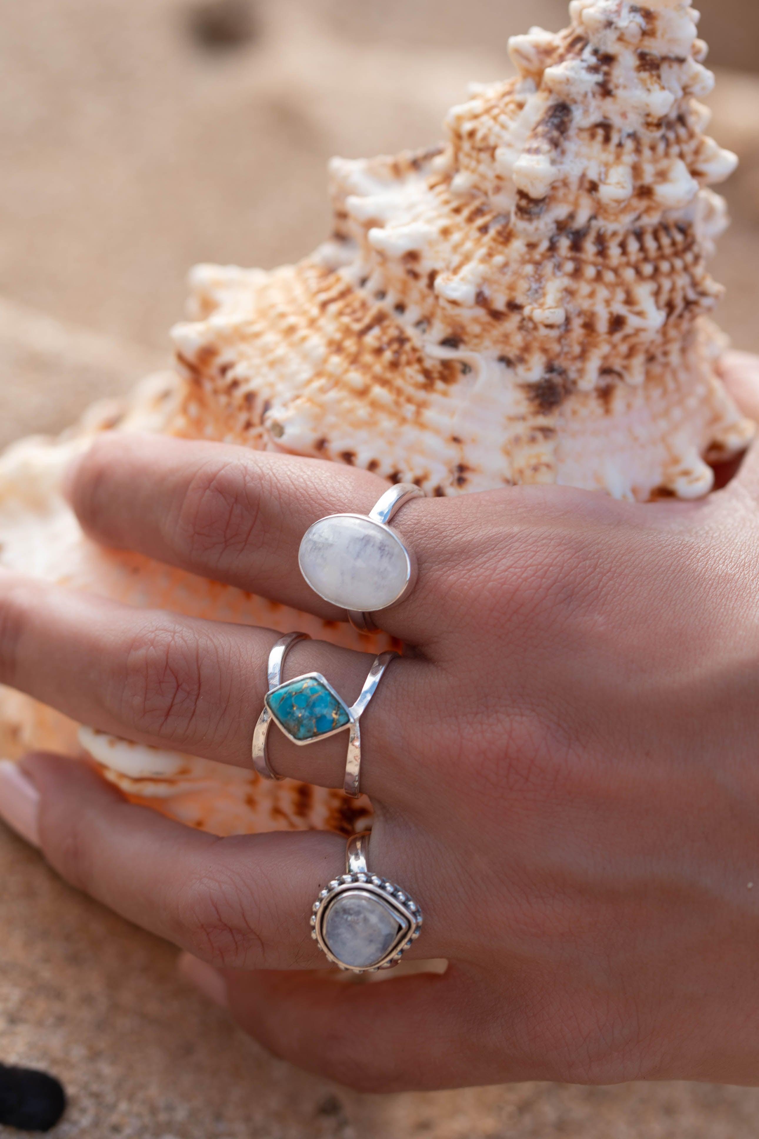 Moonstone ~ Sterling Silver 925 ~MR105A - Maresia Jewelry