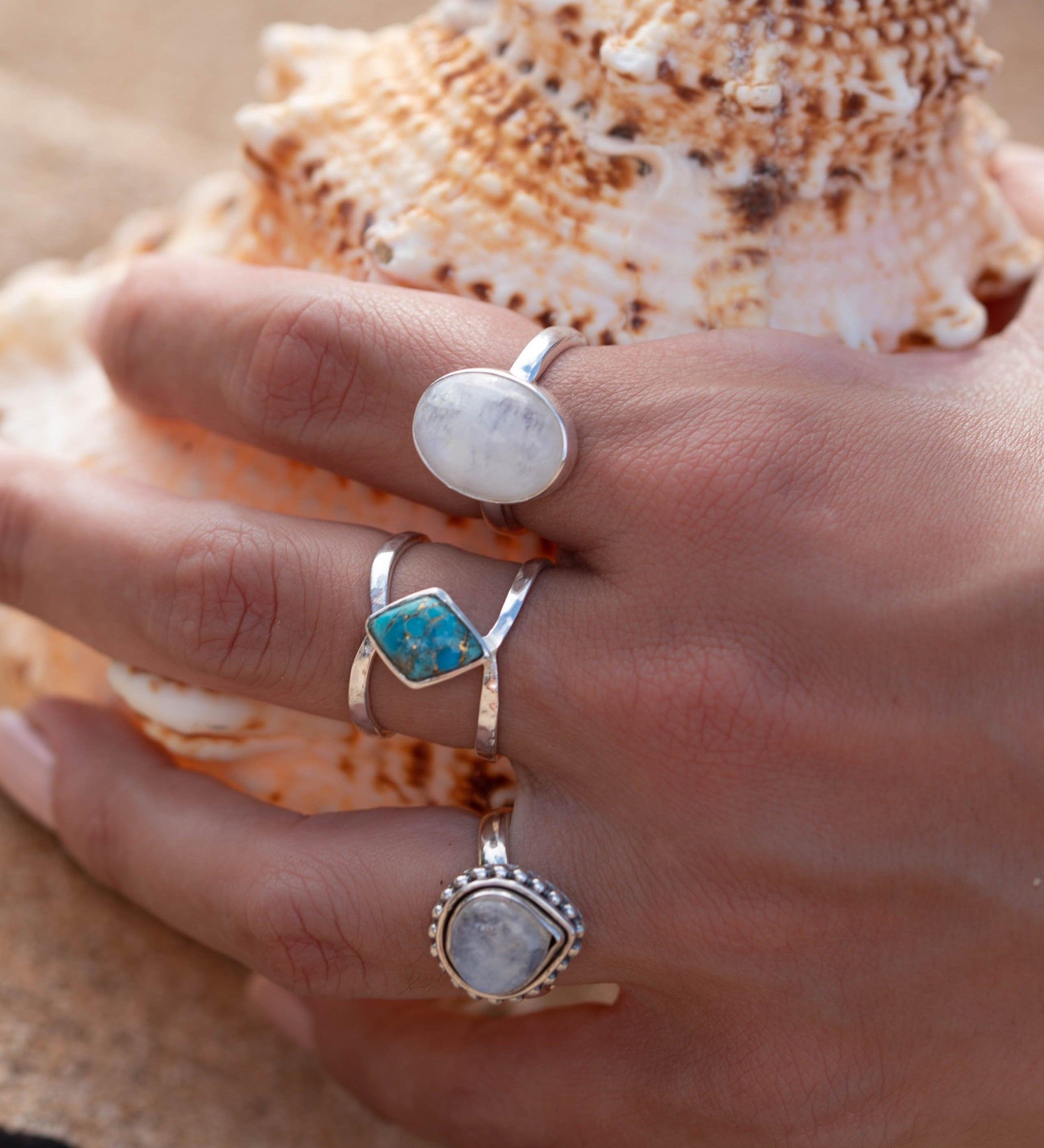 Moonstone ~ Sterling Silver 925 ~MR134 - Maresia Jewelry