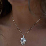 Labradorite, Aqua Chalcedony, Rose Quartz, Moonstone ~ Tear Drop ~ Sterling Silver ~ Charm ~ Layered ~ minimalist ~ delicate MP013