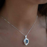 Labradorite, Aqua Chalcedony, Rose Quartz, Moonstone ~ Tear Drop ~ Sterling Silver ~ Charm ~ Layered ~ minimalist ~ delicate MP013