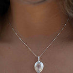 Labradorite, Aqua Chalcedony, Rose Quartz, Moonstone ~ Tear Drop ~ Sterling Silver ~ Charm ~ Layered ~ minimalist ~ delicate MP013