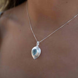 Labradorite, Aqua Chalcedony, Rose Quartz, Moonstone ~ Tear Drop ~ Sterling Silver ~ Charm ~ Layered ~ minimalist ~ delicate MP013