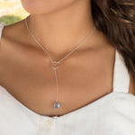 Moonstone Y Necklace ~ Sterling Silver 925 - Maresia Jewelry