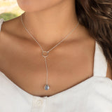 Moonstone Y Necklace ~ Sterling Silver 925 - Maresia Jewelry
