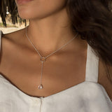 Moonstone Y Necklace ~ Sterling Silver 925 - Maresia Jewelry
