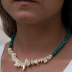 Mother-of-Pearl and Jasper turquoise Choker ~ Sterling Silver 925 or Gold Filled~ Jewelry ~ Minimalist~ Handmade~Delicate~Layered MN102