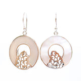 Mother of Pearl or Coral Earrings ~ Sterling Silver 925 ~ SME063 - Maresia Jewelry