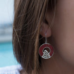 Mother of Pearl or Coral Earrings ~ Sterling Silver 925 ~ SME063 - Maresia Jewelry