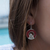 Mother of Pearl or Coral Earrings ~ Sterling Silver 925 ~ SME063 - Maresia Jewelry