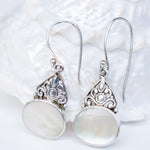 Mother of Pearl or Coral Earrings ~ Sterling Silver 925 ~ SME068 - Maresia Jewelry