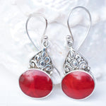 Mother of Pearl or Coral Earrings ~ Sterling Silver 925 ~ SME068 - Maresia Jewelry