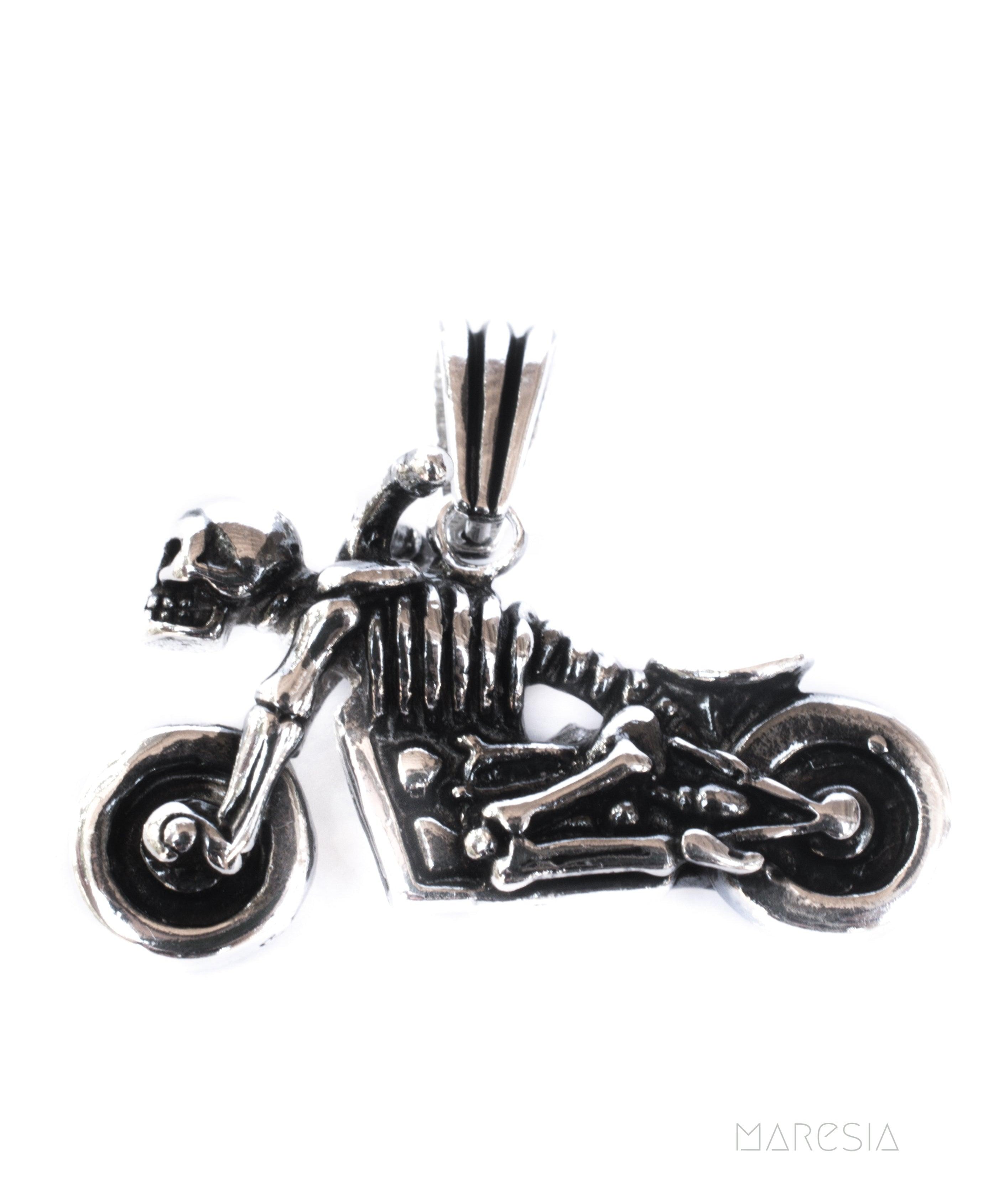 Motorcycle Men's Pendant ~ Sterling Silver 925 ~ - Maresia Jewelry