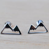 Mountains Stud Earrings ~ Sterling Silver 925 ~ SME085 - Maresia Jewelry