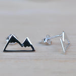 Mountains Stud Earrings ~ Sterling Silver 925 ~ SME085 - Maresia Jewelry