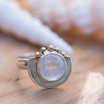Moonstone ~ Sterling Silver 925 and brass~ Handmade ~ Gemstone ~ Statement ~ Everyday ~  Hippie ~Bohemian~June Birthstone~ MR280