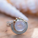 Moonstone ~ Sterling Silver 925 and brass~ Handmade ~ Gemstone ~ Statement ~ Everyday ~  Hippie ~Bohemian~June Birthstone~ MR280