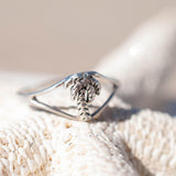 Palm Tree Ring ~ Sterling Silver 925 ~ Jewelry ~ Thin Band ~ Basic ~ Casual ~ Everyday ~ Bohemian ~ Hippie ~Boho ~California~ MR244