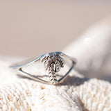 Palm Tree Ring ~ Sterling Silver 925 ~ Jewelry ~ Thin Band ~ Basic ~ Casual ~ Everyday ~ Bohemian ~ Hippie ~Boho ~California~ MR244