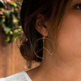 Peace Circle Earrings ~Gold Plated or Silver Plated ~ SME006 - Maresia Jewelry