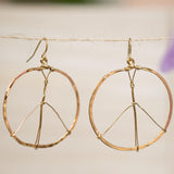 Peace Circle Earrings ~Gold Plated or Silver Plated ~ SME006 - Maresia Jewelry