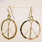 Peace Circle Earrings ~Gold Plated or Silver Plated ~ SME006 - Maresia Jewelry