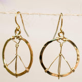 Peace Circle Earrings ~Gold Plated or Silver Plated ~ SME006 - Maresia Jewelry