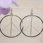 Peace Circle Earrings ~Gold Plated or Silver Plated ~ SME006 - Maresia Jewelry