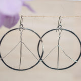 Peace Circle Earrings ~Gold Plated or Silver Plated ~ SME006 - Maresia Jewelry