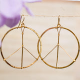 Peace Circle Earrings ~Gold Plated or Silver Plated ~ SME006 - Maresia Jewelry