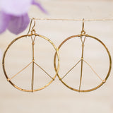 Peace Circle Earrings ~Gold Plated or Silver Plated ~ SME006 - Maresia Jewelry