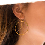 Peace Circle Earrings ~Gold Plated or Silver Plated ~ SME006 - Maresia Jewelry