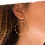 Peace Circle Earrings ~Gold Plated or Silver Plated ~ SME006 - Maresia Jewelry