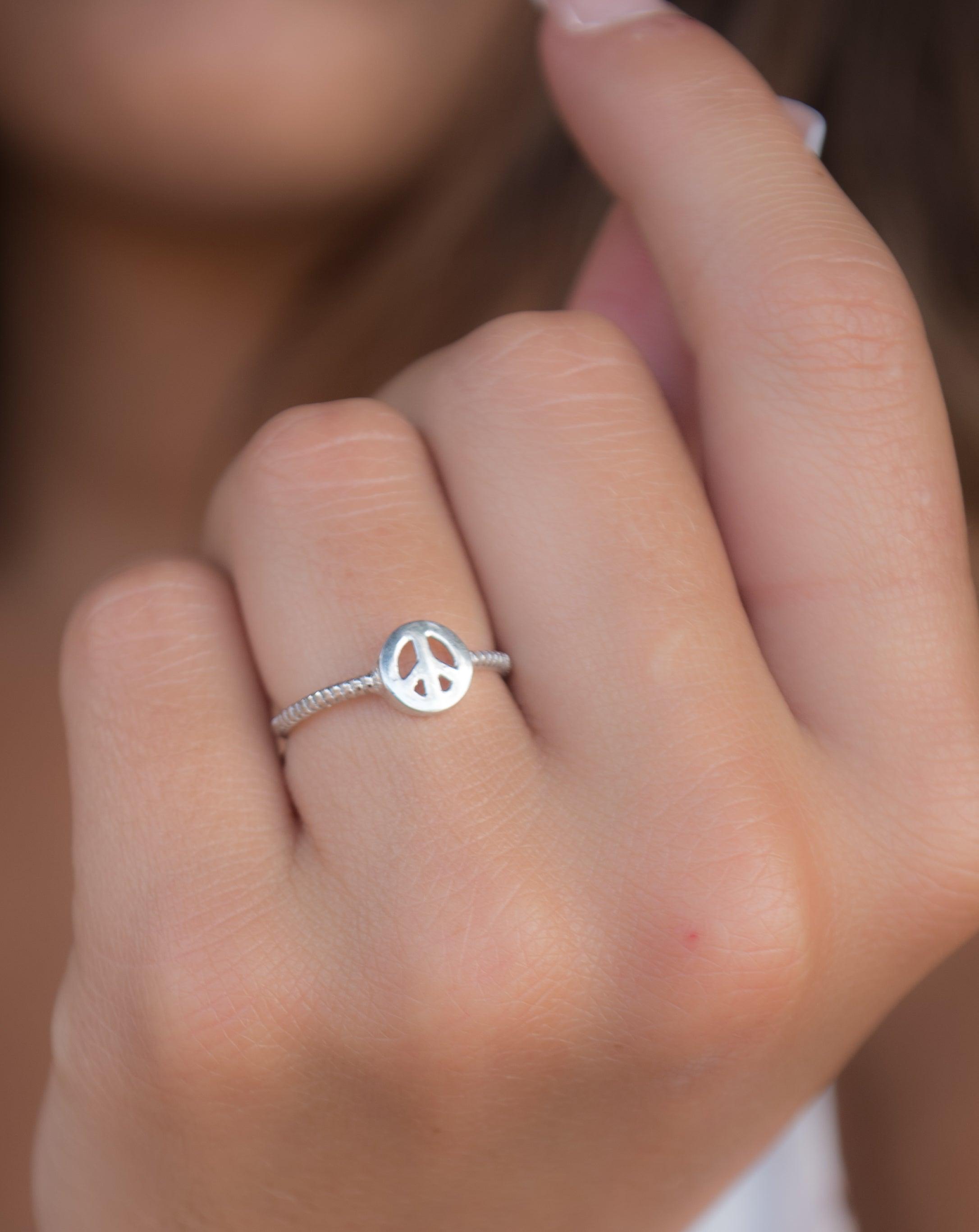 Peace Ring~ Sterling Silver 925~ SMR036 - Maresia Jewelry