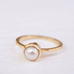 Pearl Gold Ring ~ 18k Gold Plated ~ MR210 - Maresia Jewelry
