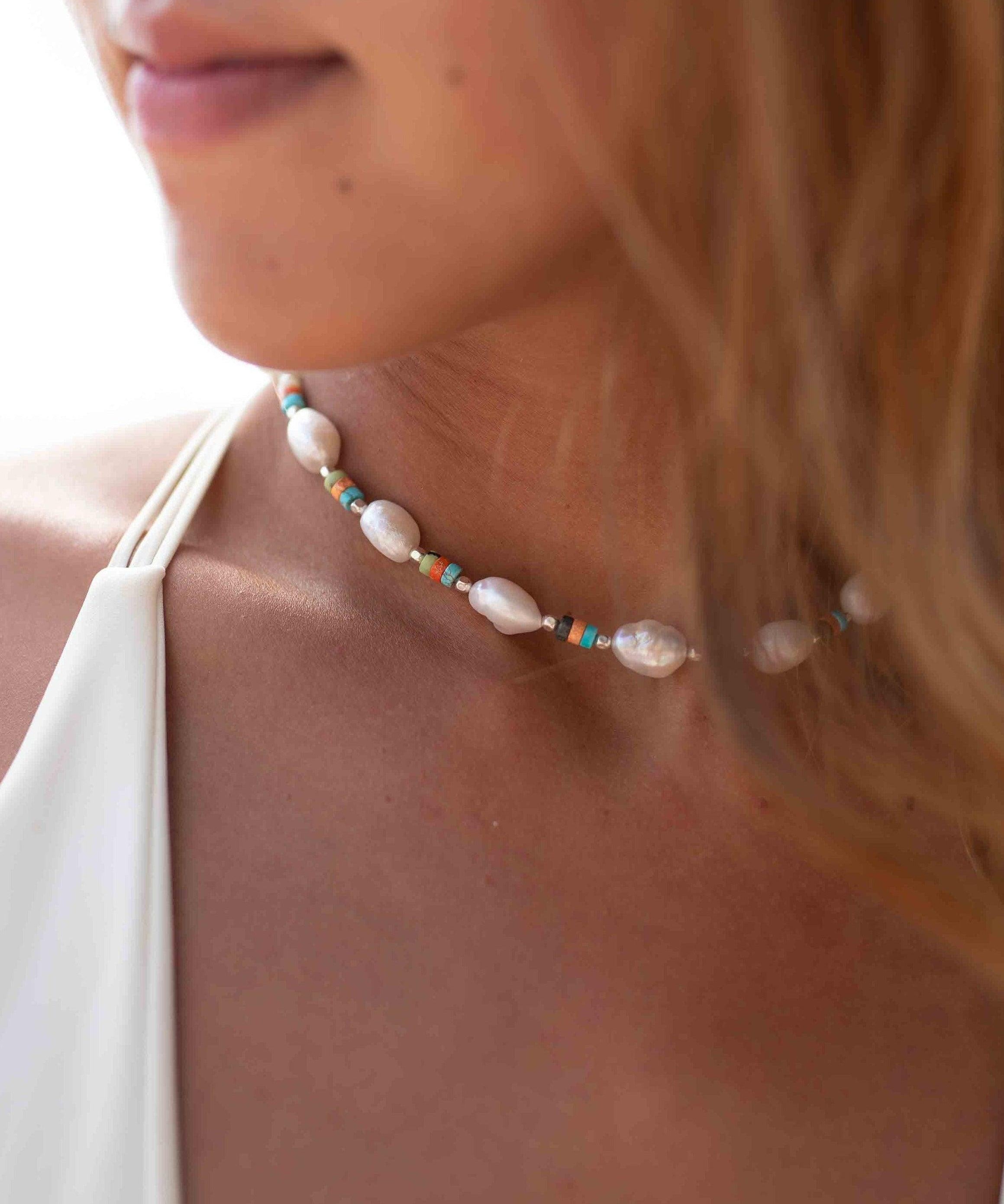 Pearl necklace~ Sterling Silver 925 or Gold Filled ~ Choker ~ Jewelry ~ Gift For Her ~ Minimalist~ Handmade - MN0