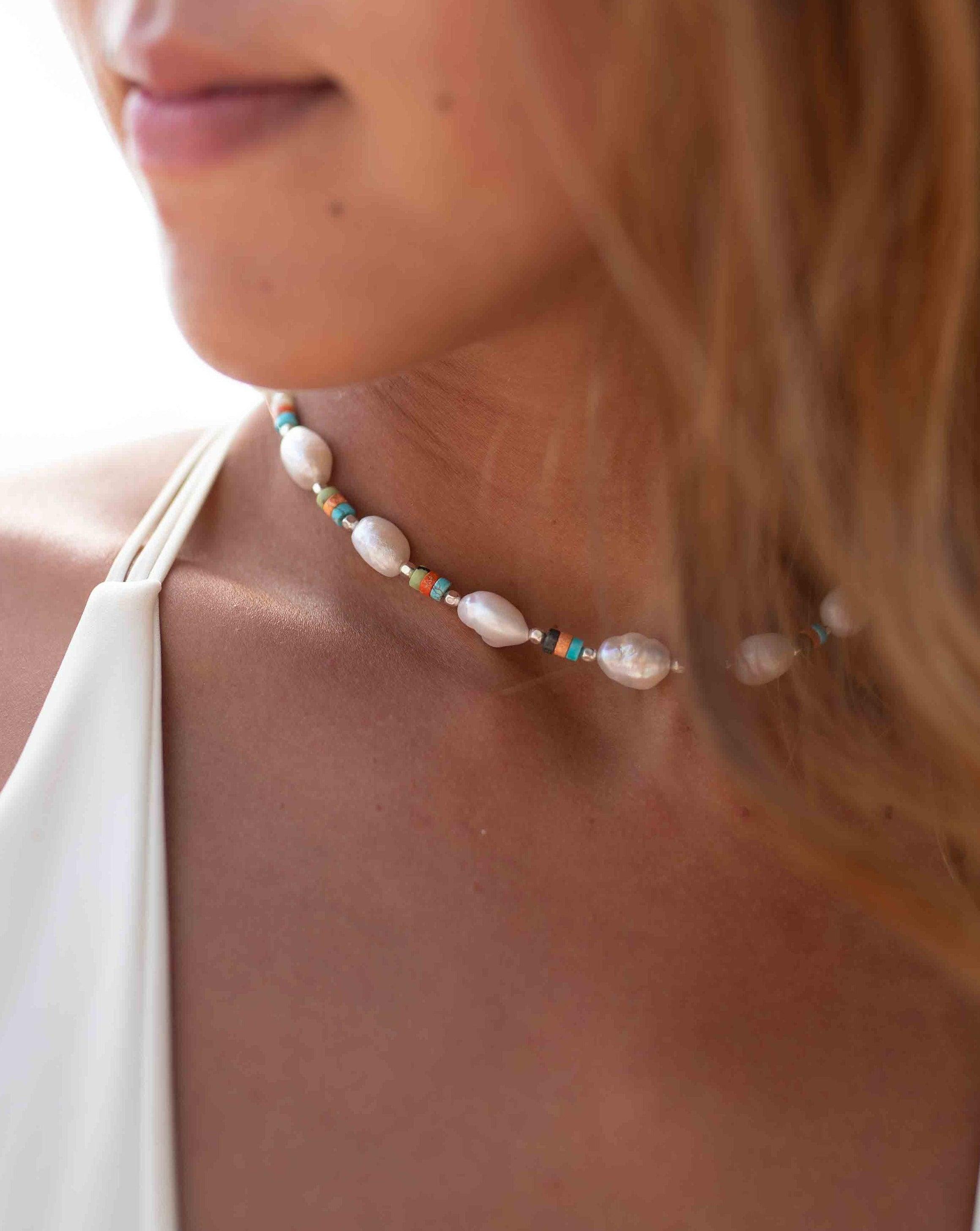 Pearl necklace~ Sterling Silver 925 or Gold Filled ~ Choker ~ Jewelry ~ Gift For Her ~ Minimalist~ Handmade - MN0