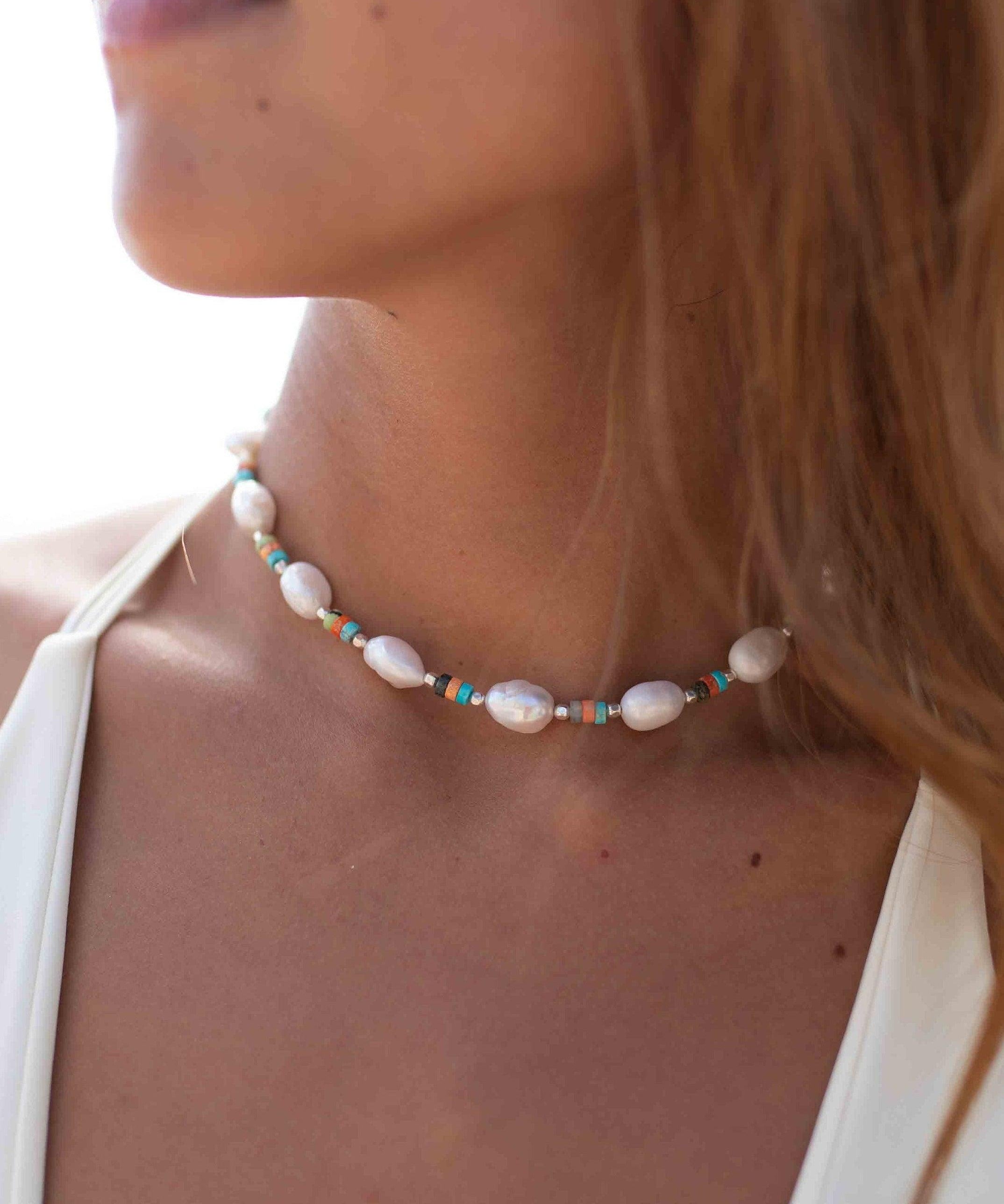 Pearl necklace~ Sterling Silver 925 or Gold Filled ~ Choker ~ Jewelry ~ Gift For Her ~ Minimalist~ Handmade - MN0