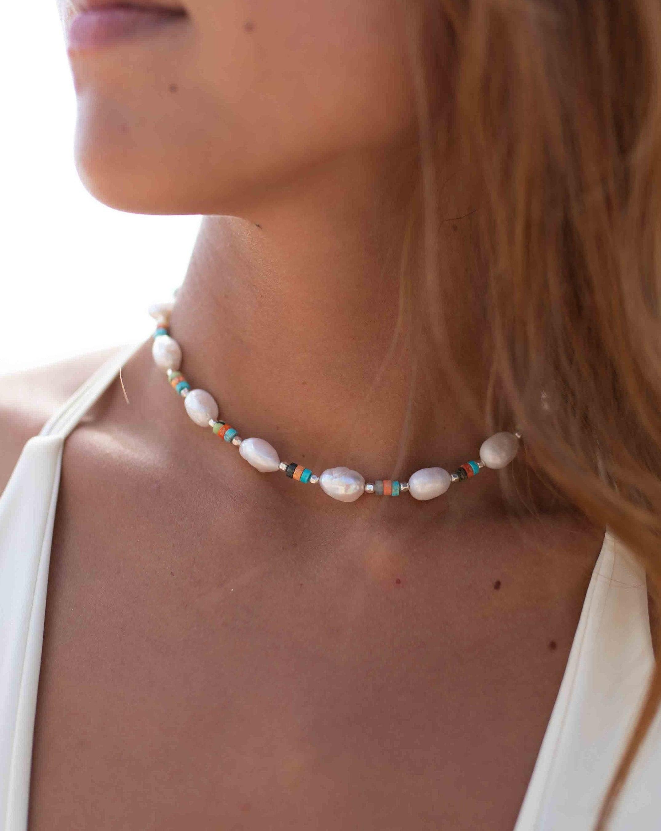 Pearl necklace~ Sterling Silver 925 or Gold Filled ~ Choker ~ Jewelry ~ Gift For Her ~ Minimalist~ Handmade - MN0