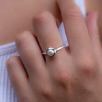 Pearl Ring ~ Delicate ~ Sterling Silver 925 ~ Handmade ~ Gemstone~Statement ~Everyday~ Hippie~Bohemian~Stackable MR242
