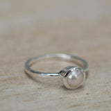 Pearl Ring ~ Delicate ~ Sterling Silver 925 ~ Handmade ~ Gemstone~Statement ~Everyday~ Hippie~Bohemian~Stackable MR242