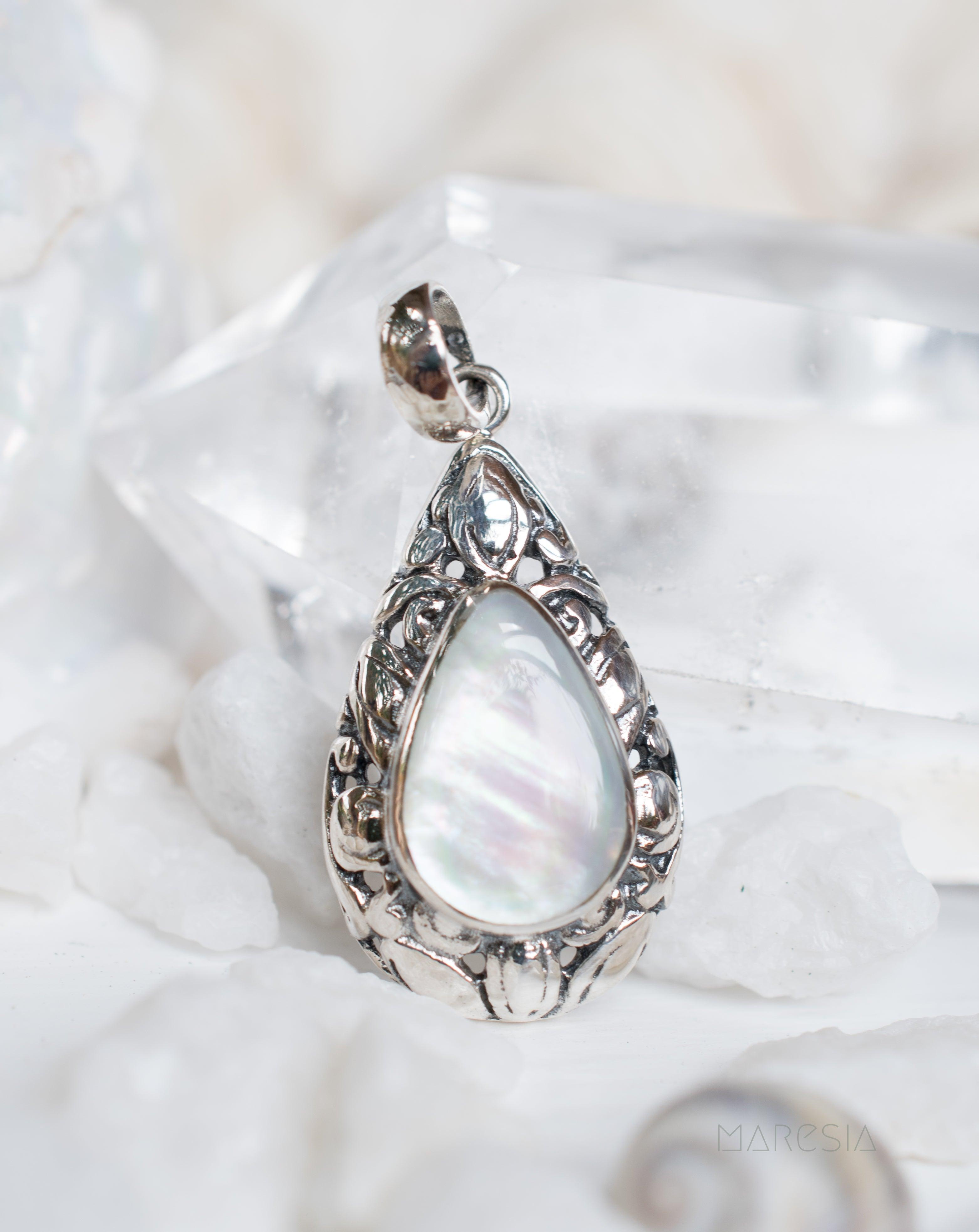 Pendant ~ Abalone, Mother of Pearl or Coral ~ Sterling Silver 925 ~SMP012 - Maresia Jewelry