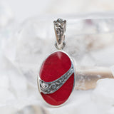 Pendant ~ Abalone, Mother of Pearl or Coral ~ Sterling Silver 925 ~SMP013 - Maresia Jewelry