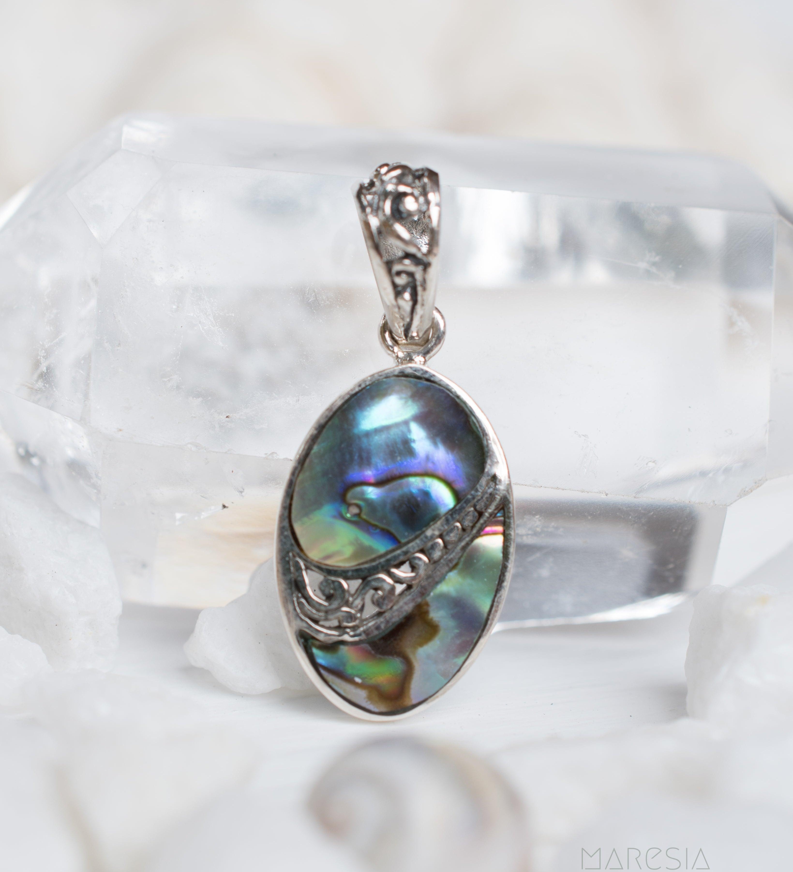 Pendant ~ Abalone, Mother of Pearl or Coral ~ Sterling Silver 925 ~SMP013 - Maresia Jewelry