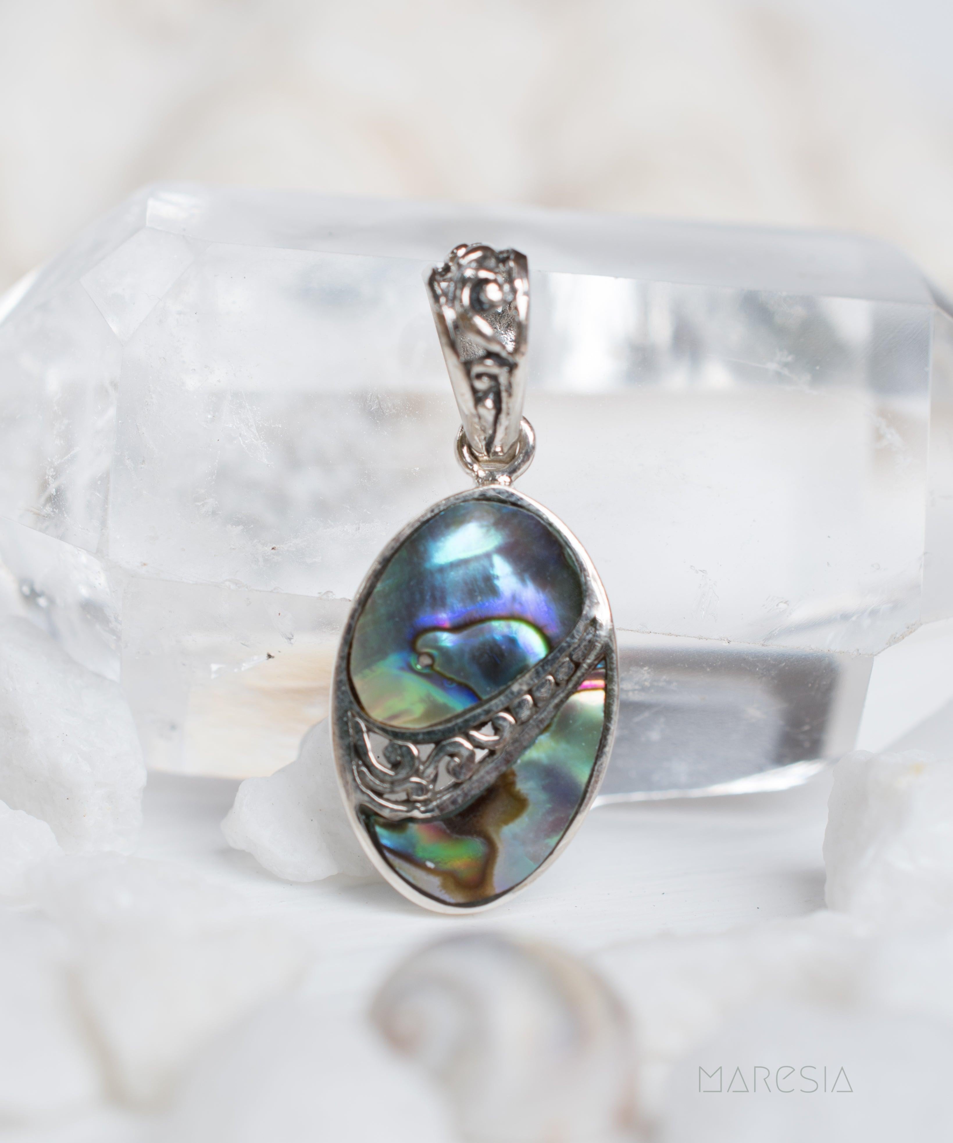 Pendant ~ Abalone, Mother of Pearl or Coral ~ Sterling Silver 925 ~SMP013 - Maresia Jewelry