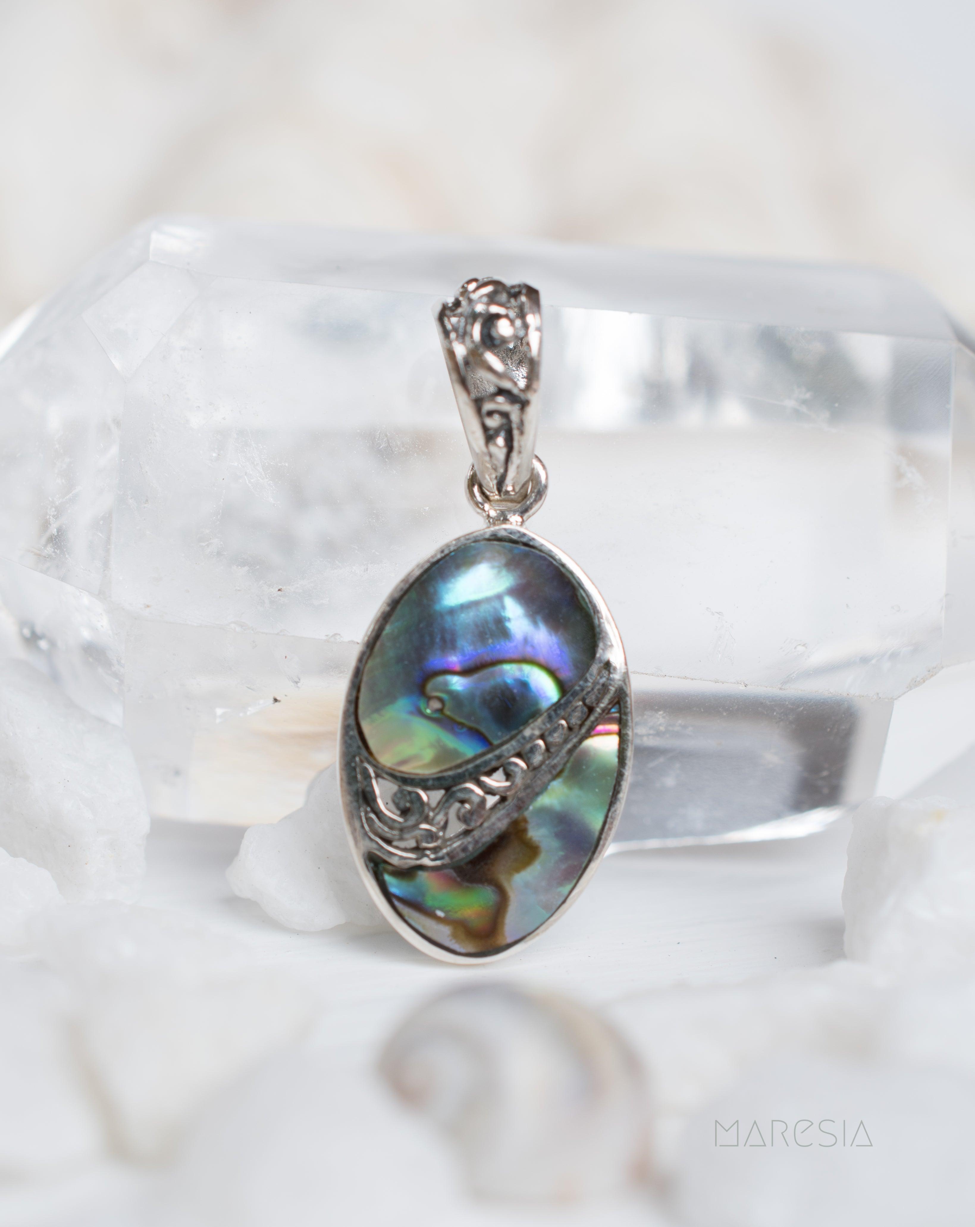 Pendant ~ Abalone, Mother of Pearl or Coral ~ Sterling Silver 925 ~SMP013 - Maresia Jewelry