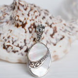 Pendant ~ Abalone, Mother of Pearl or Coral ~ Sterling Silver 925 ~SMP013 - Maresia Jewelry