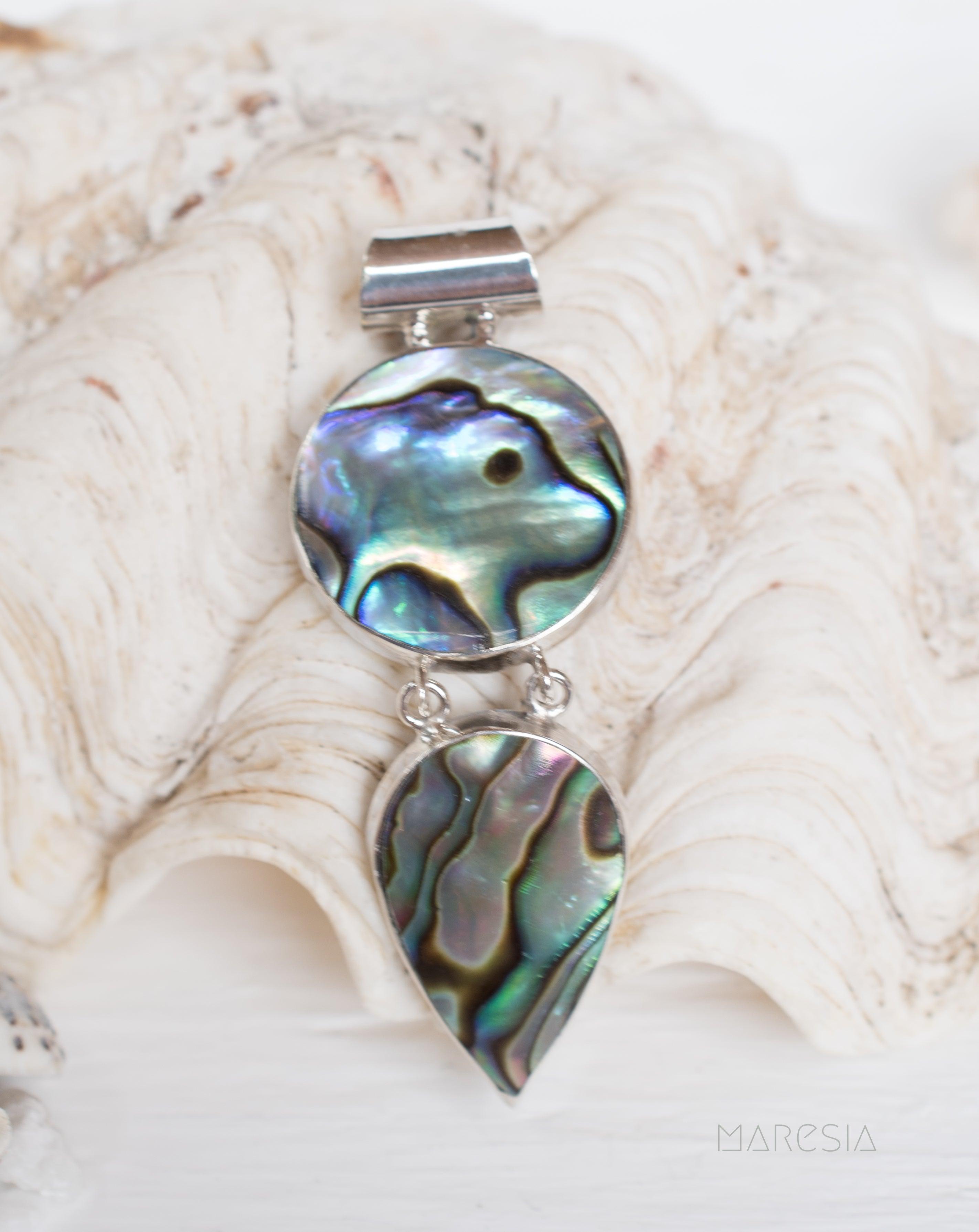 Pendant ~ Abalone or Mother of Pearl ~ Sterling Silver 925 ~SMP007 - Maresia Jewelry