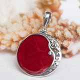 Pendant ~ Coral ~ Sterling Silver 925~ SMP014 - Maresia Jewelry