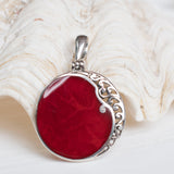 Pendant ~ Coral ~ Sterling Silver 925~ SMP014 - Maresia Jewelry