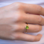 Peridot Gold Ring ~ 18k Gold Plated ~ MR212 - Maresia Jewelry